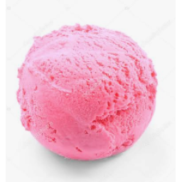 boule glâce fraise